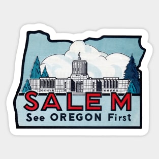 1940s Salem Oregon Sticker